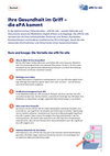 ePA: Handout für Patientinnen und Patienten