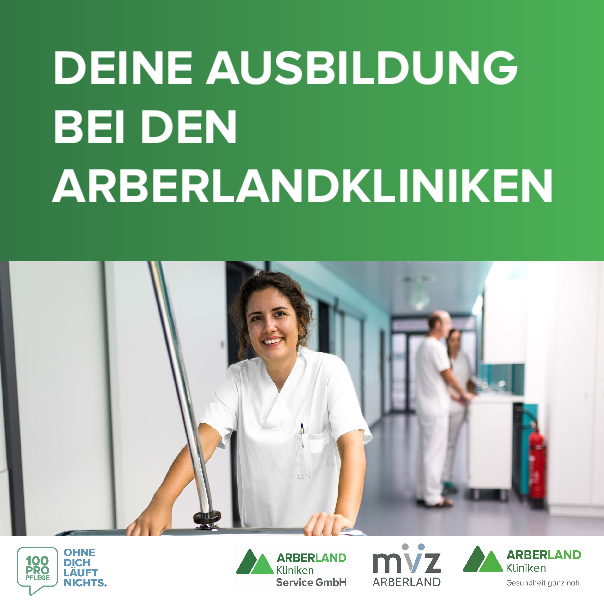 Borschüre Ausbildungsberufe in den Arberlandkliniken